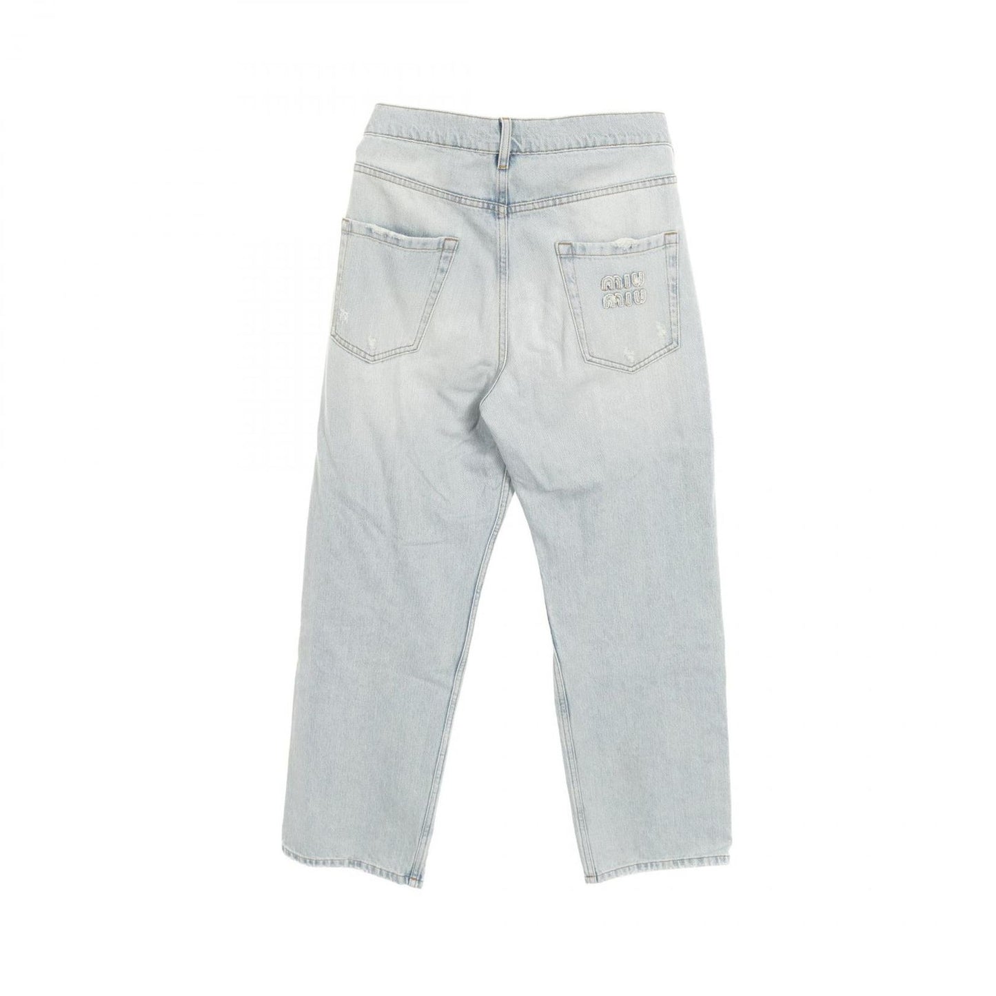 Miu Miu Denim Pants GWP438 - Exquisite Blue Cotton Elegance