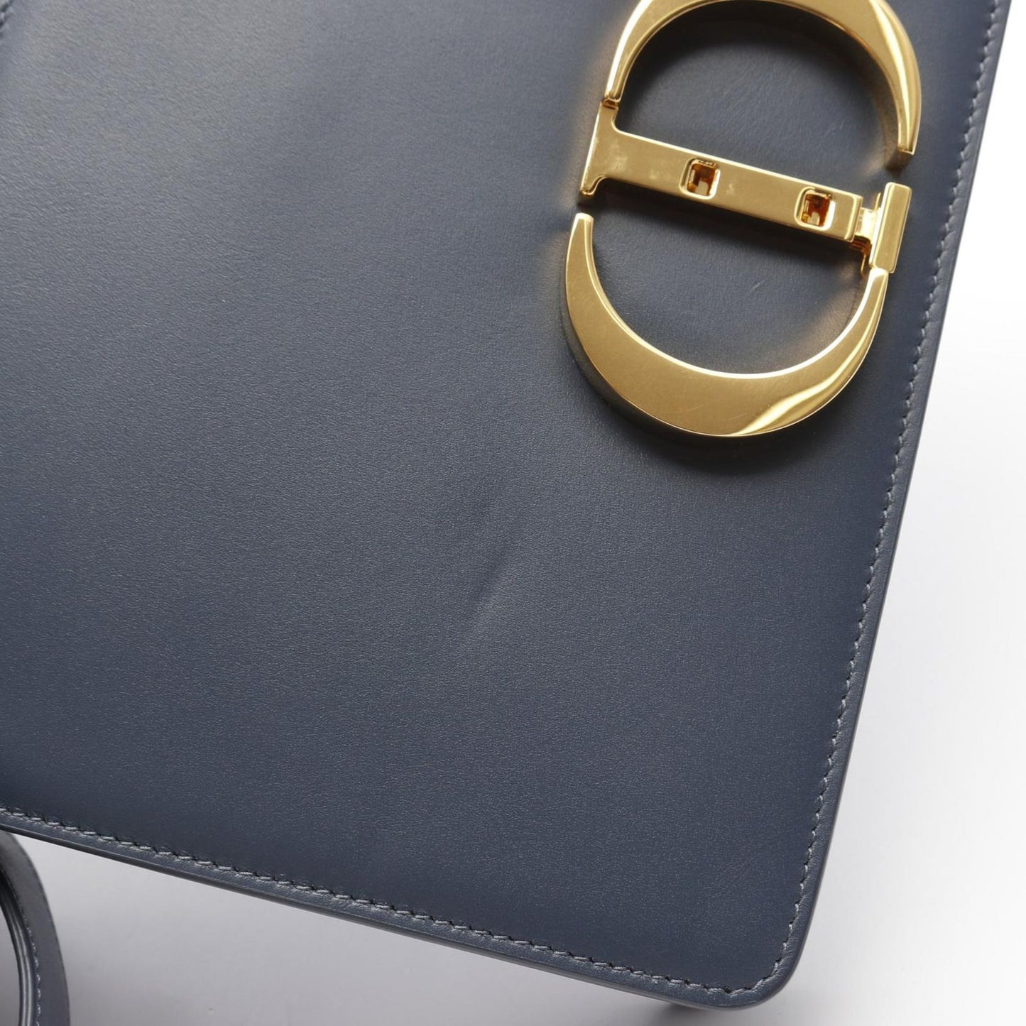 Dior 30 Montaigne Blue Leather Shoulder Bag - Exquisite Craftsmanship