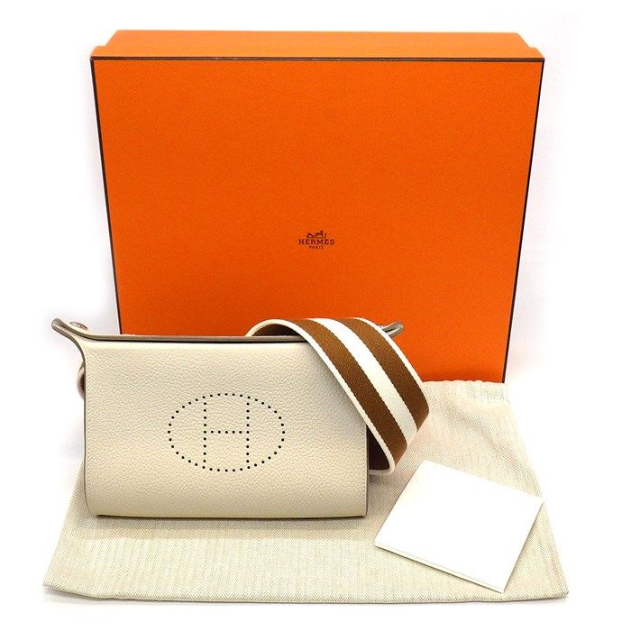 HERMES Vidpoche Shoulder Bag - K Stamp 2025, Ivory & Gold