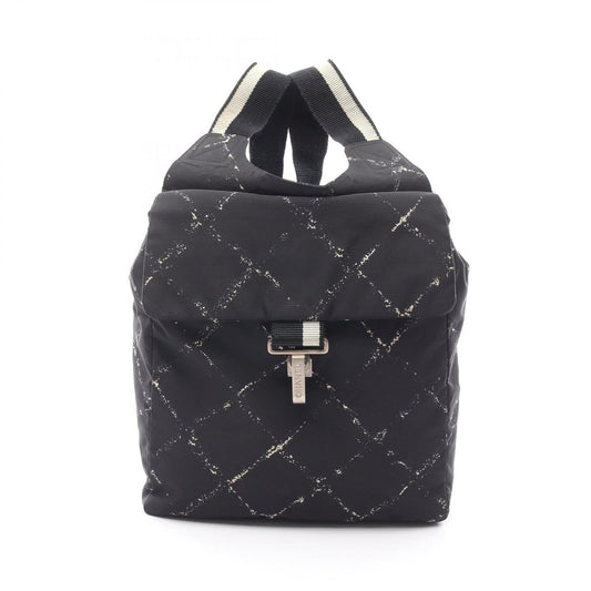 CHANEL Vintage Travel Line Black Nylon Backpack - Timeless Elegance