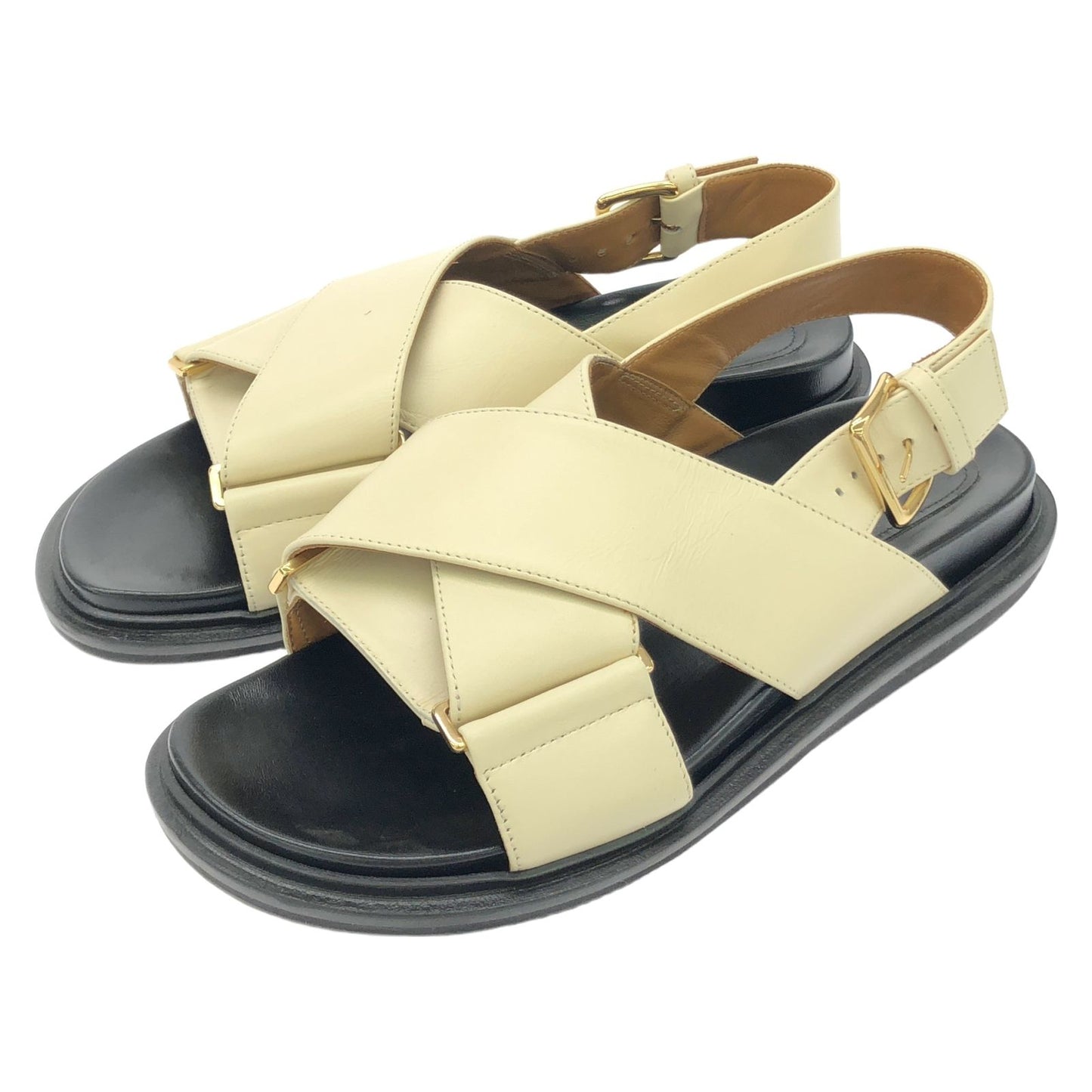 MARNI Ivory Leather Sandals - Exquisite Craftsmanship