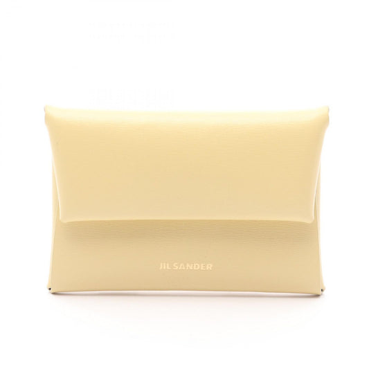 JIL SANDER Yellow Leather Coin Purse - Exquisite Craftsmanship