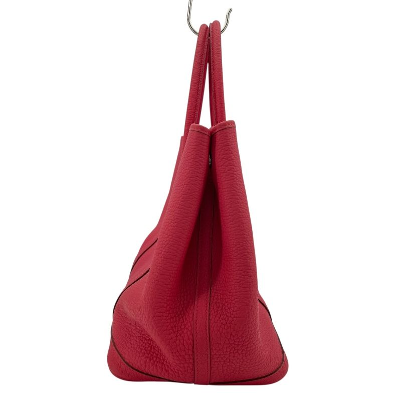 HERMES Garden Party PM Bougainvillea Handbag with Silver Hardware