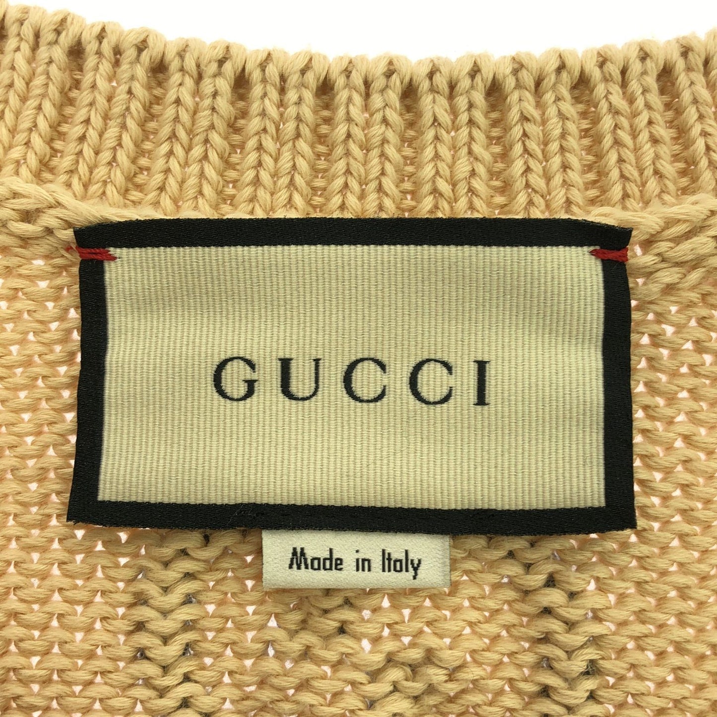 GUCCI Beige Cotton Cardigan - Timeless Elegance in XL