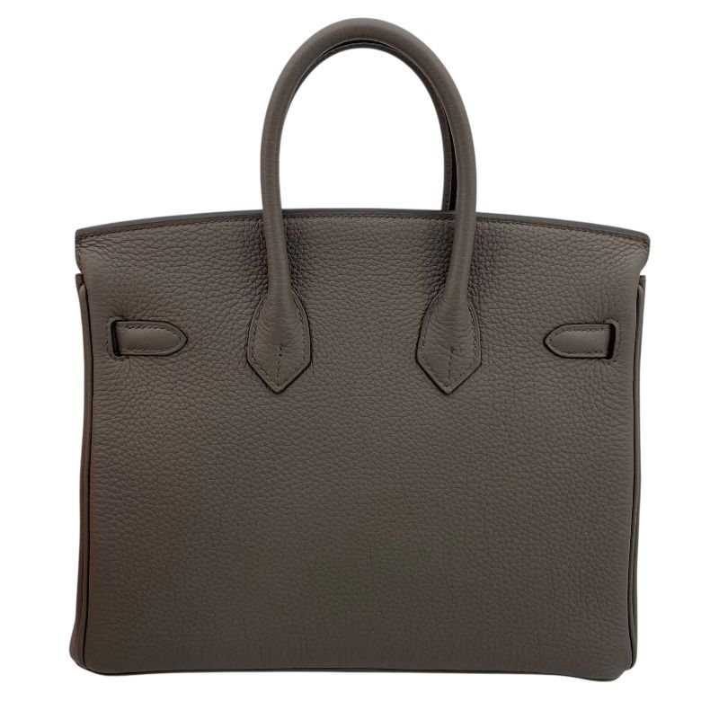 HERMES Birkin 25 U Stamp Etain/Silver Hardware Handbag