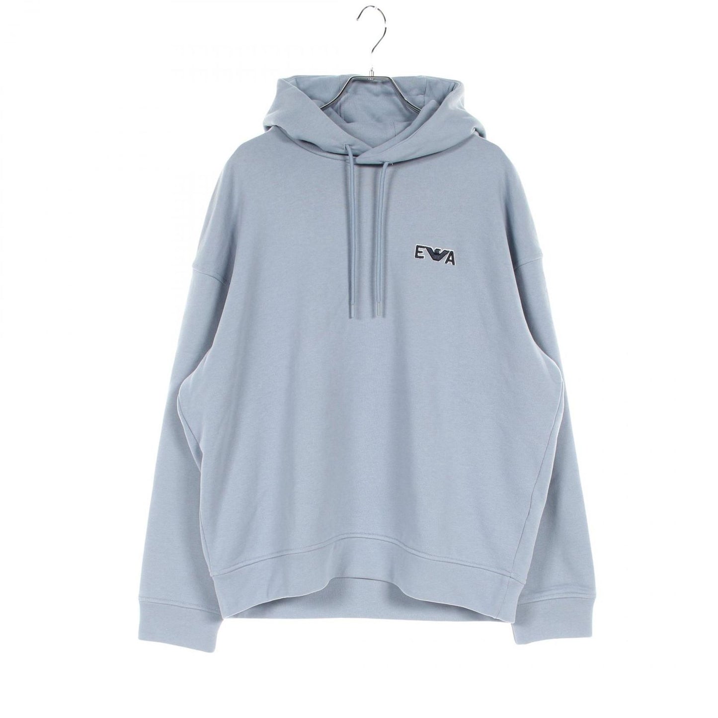Emporio Armani Light Blue Cotton Hoodie - Exclusive Luxury Wear