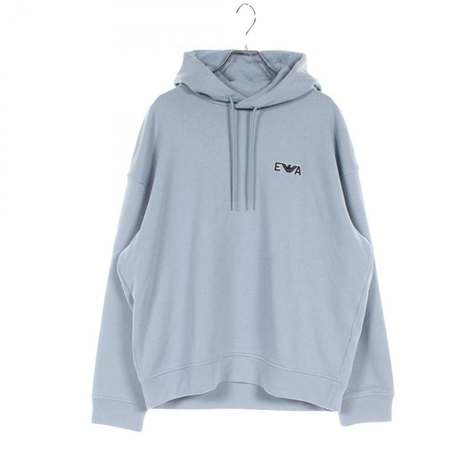 Emporio Armani Light Blue Cotton Hoodie - Exclusive Luxury Wear