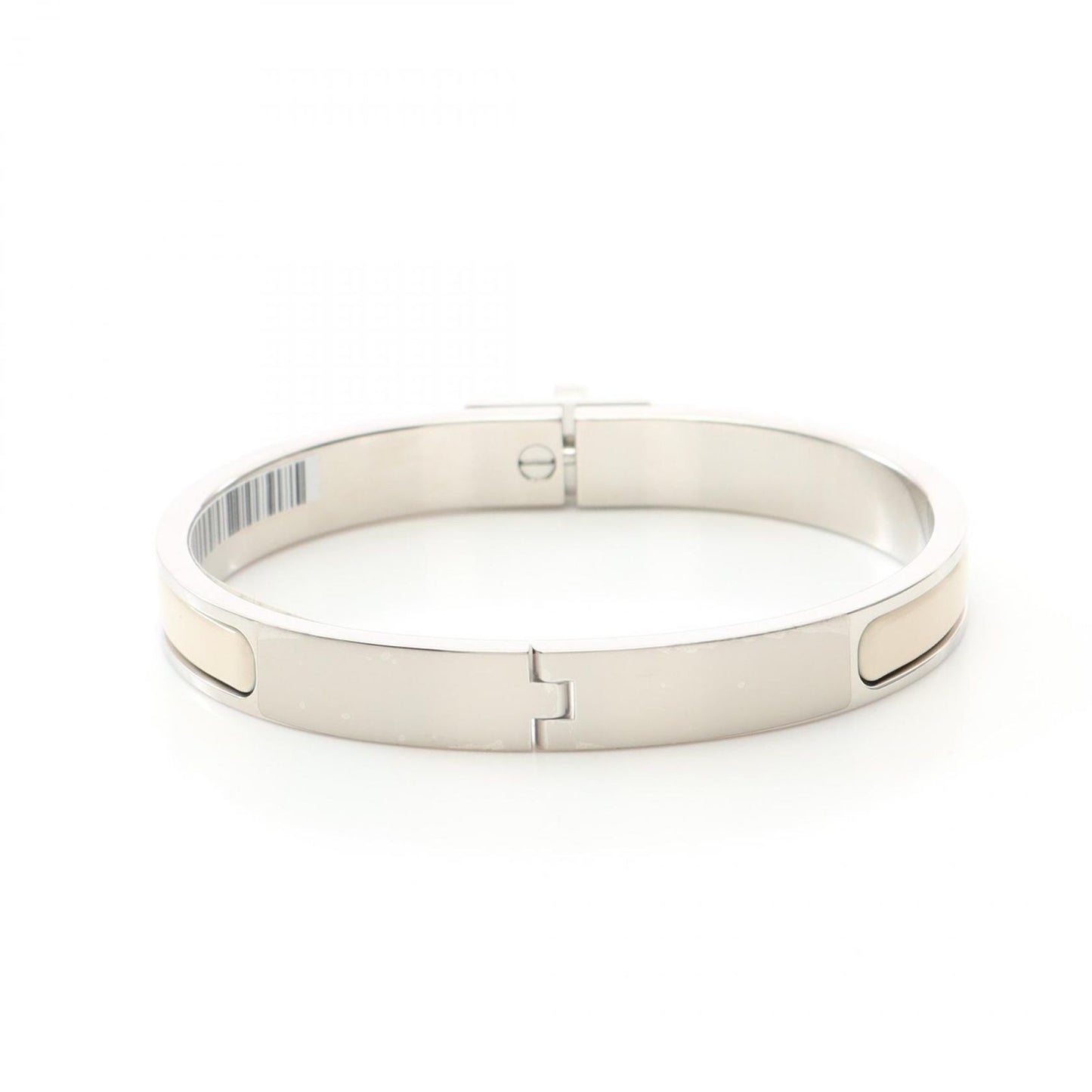 HERMES Mini Click Kelly Bangle - Pristine Stainless Steel Elegance