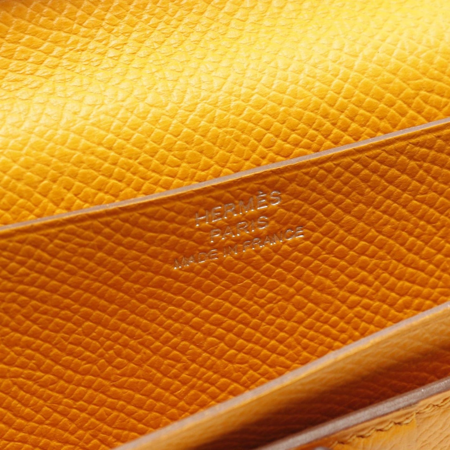 HERMES Yellow Epsom Leather Bearn Wallet - Timeless Elegance
