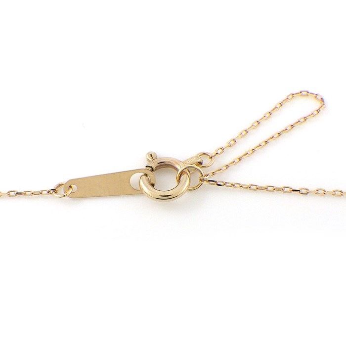 K10YG Round Circle Initial Necklace - Elegant Personalization