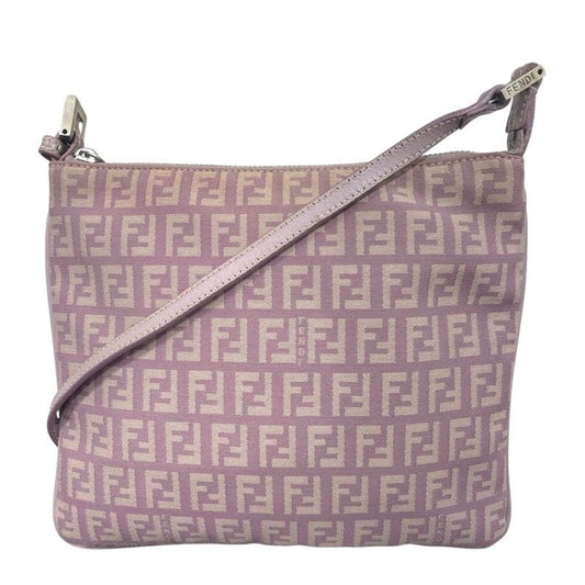 Fendi Zucca Pattern Pink Nylon Shoulder Bag - Exquisite Craftsmanship