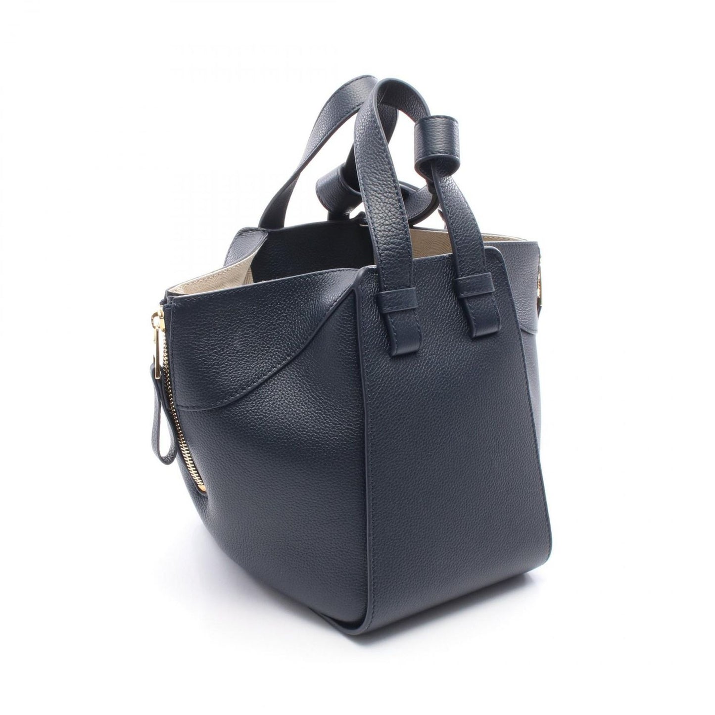 LOEWE Hammock Compact Handbag in Dark Navy Leather
