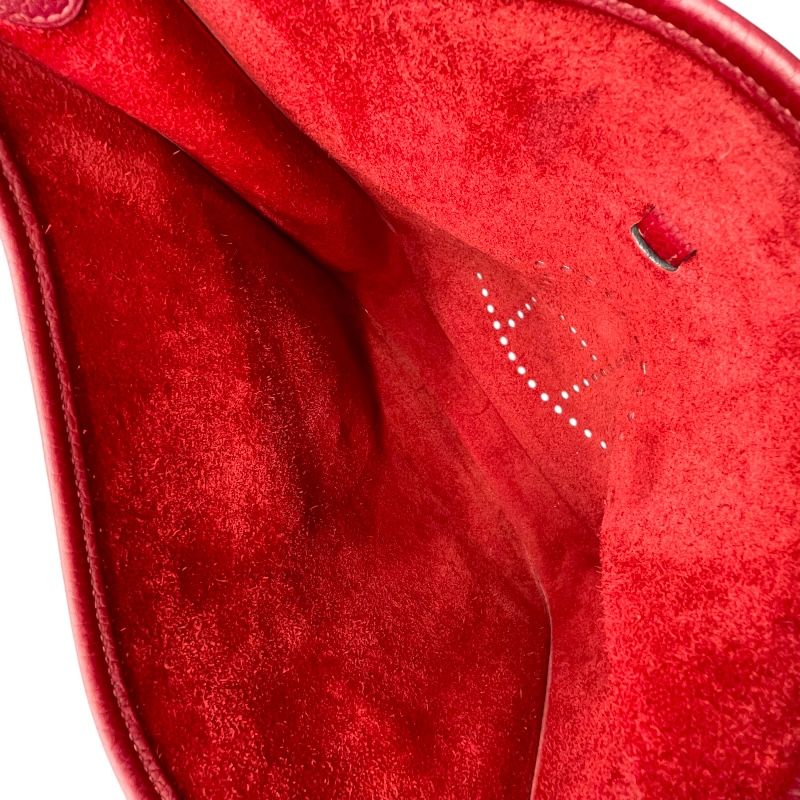 HERMES Evelyne 3GM X刻 in Rouge Grenat with Silver Hardware