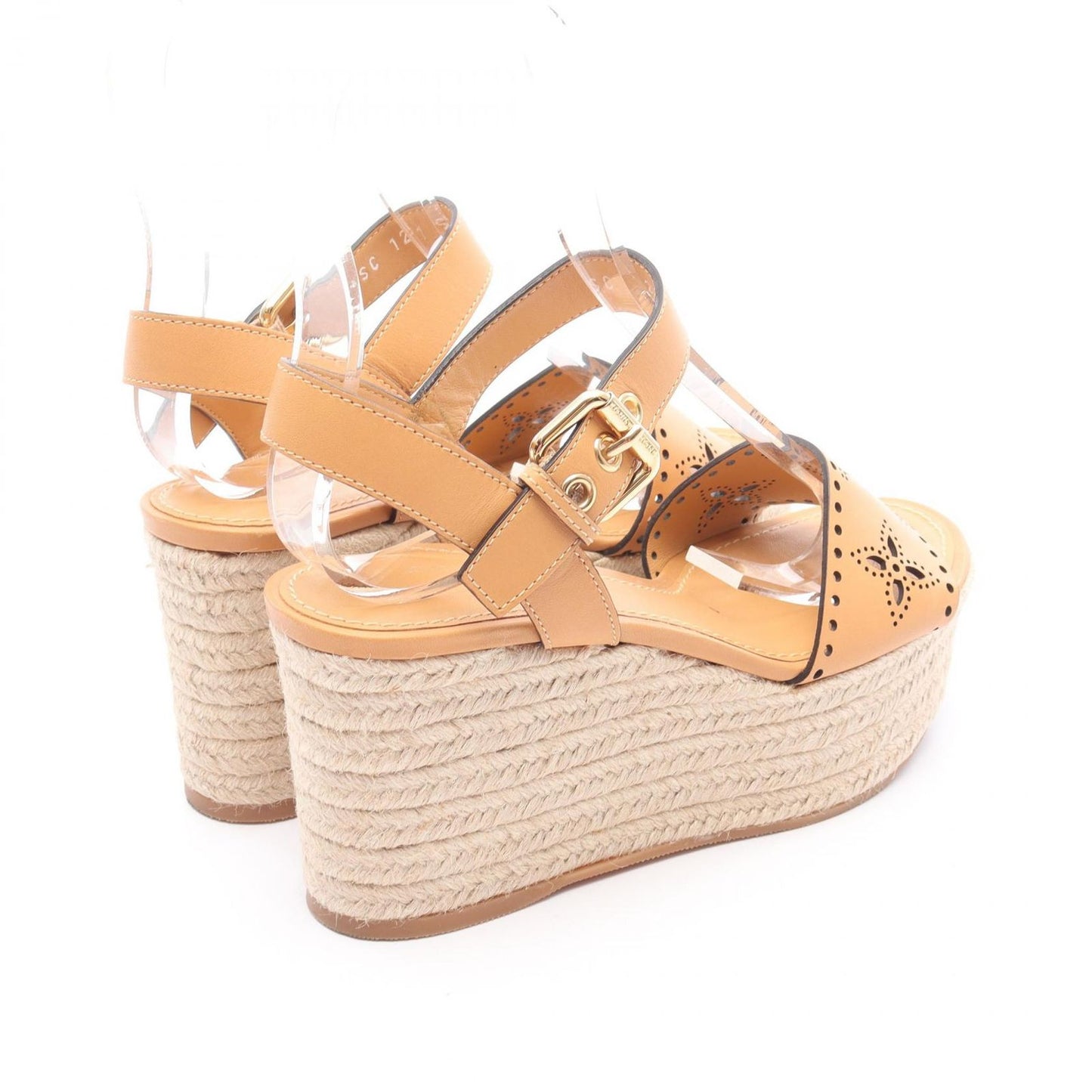 Louis Vuitton Starboard Line Wedge Sandals - Elegant Beige Leather