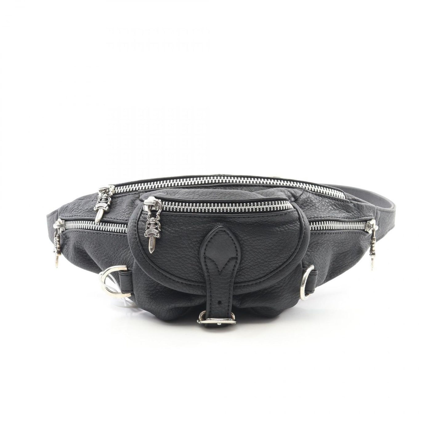 CHROME HEARTS Mini Snut Pack Waist Bag - Black Leather