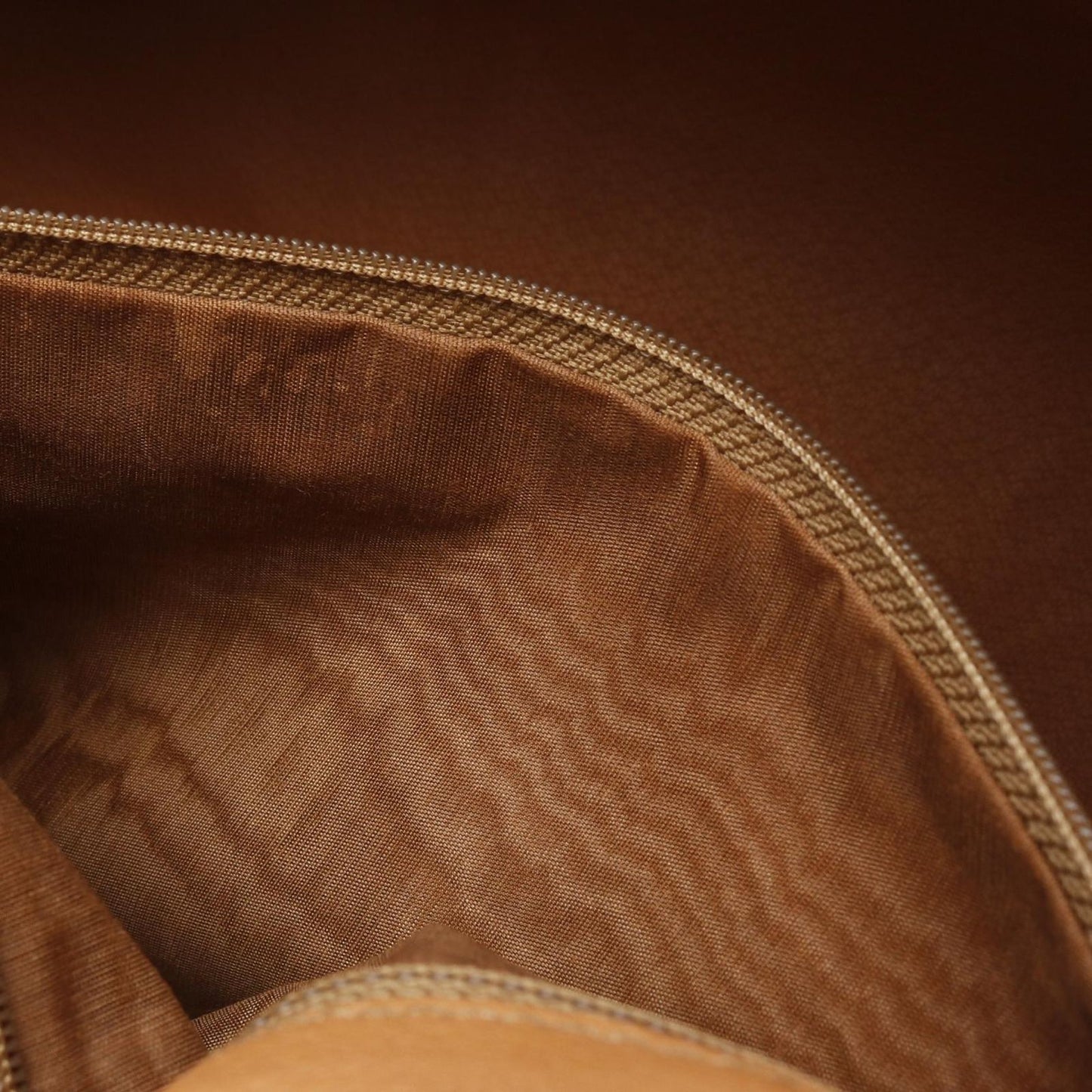 CELINE Macadam Boston Handbag in Dark Brown PVC Canvas