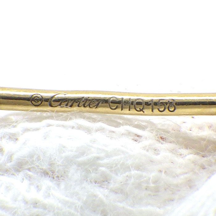 Cartier Amulette XS Swing Drop Earrings in K18YG with White Shell & Diamonds