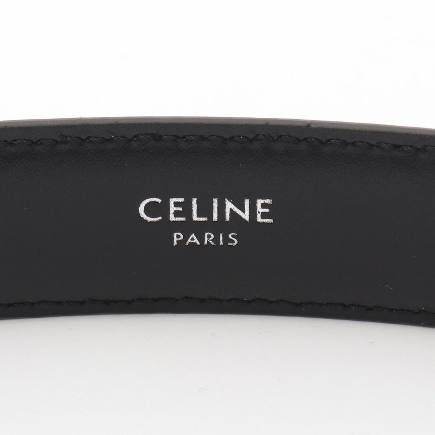 CELINE Medium Triomphe Belt in Black Leather - New