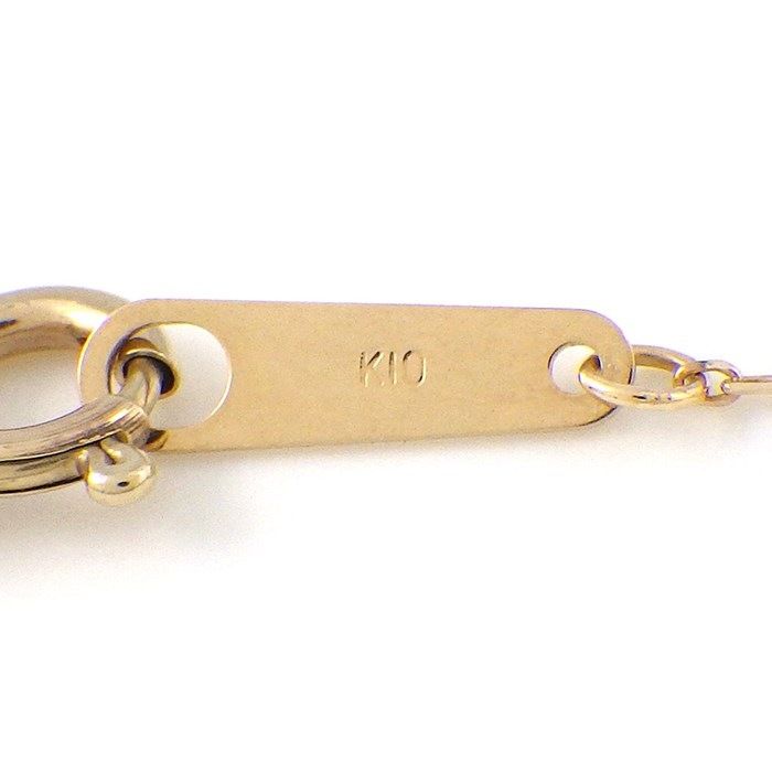 K10YG Round Circle Initial Necklace - Elegant Personalization