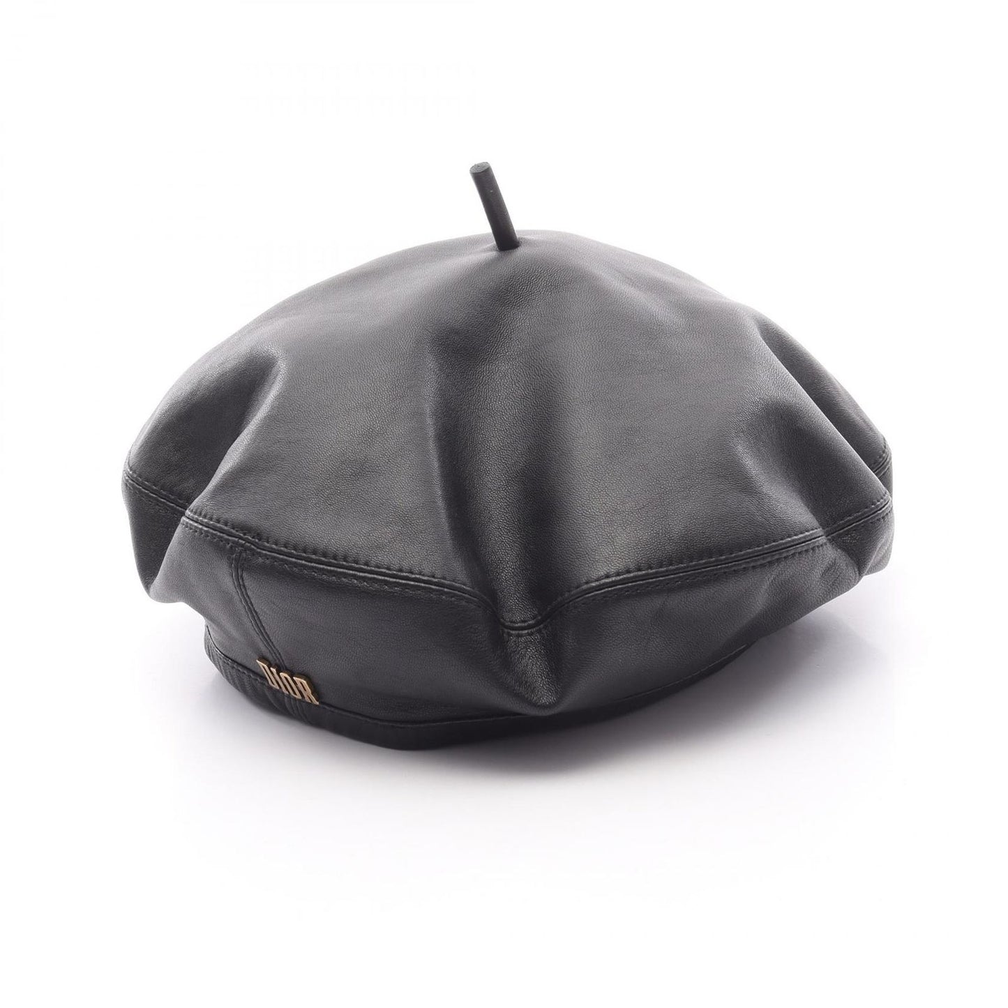 Dior Logo Leather Beret Hat - Timeless Elegance