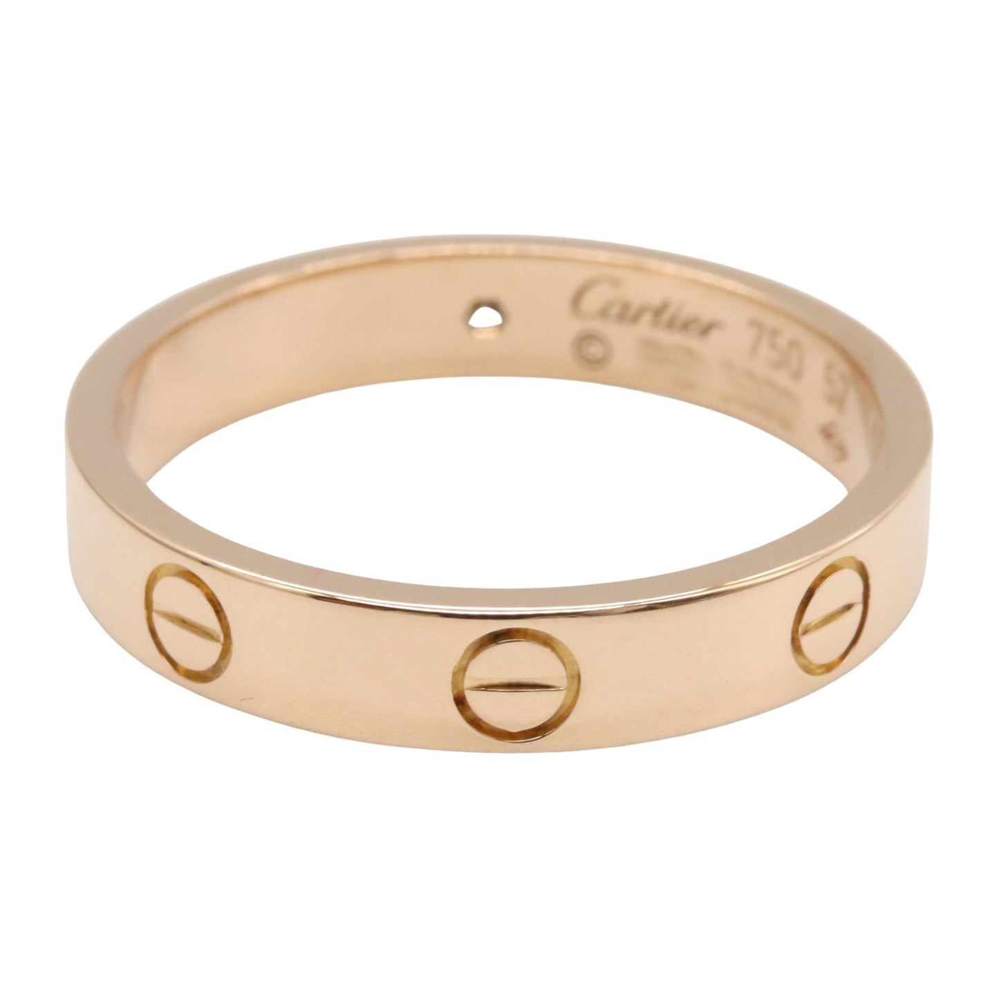 Cartier Mini Love Ring in 18K Pink Gold with Diamonds
