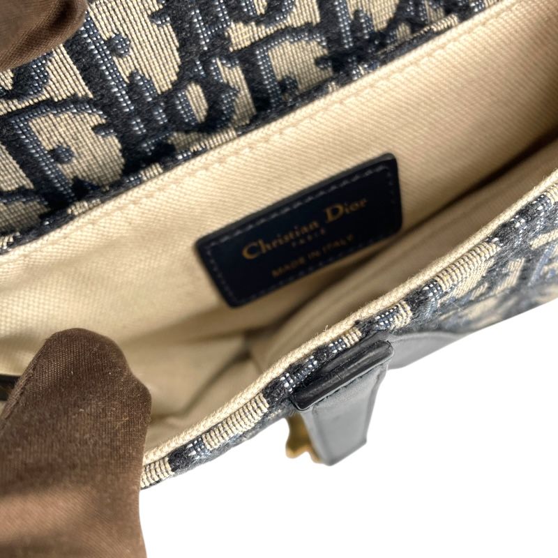 Christian Dior Saddle Mini Bag in Navy Oblique Jacquard