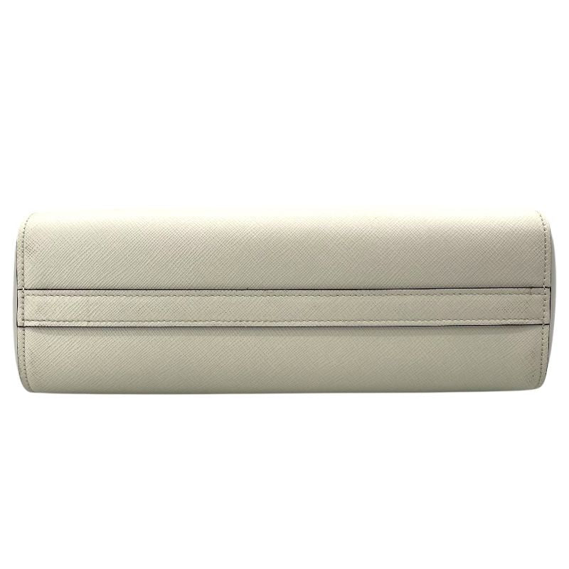 PRADA Saffiano 2WAY Bag in Cream with Gold Hardware
