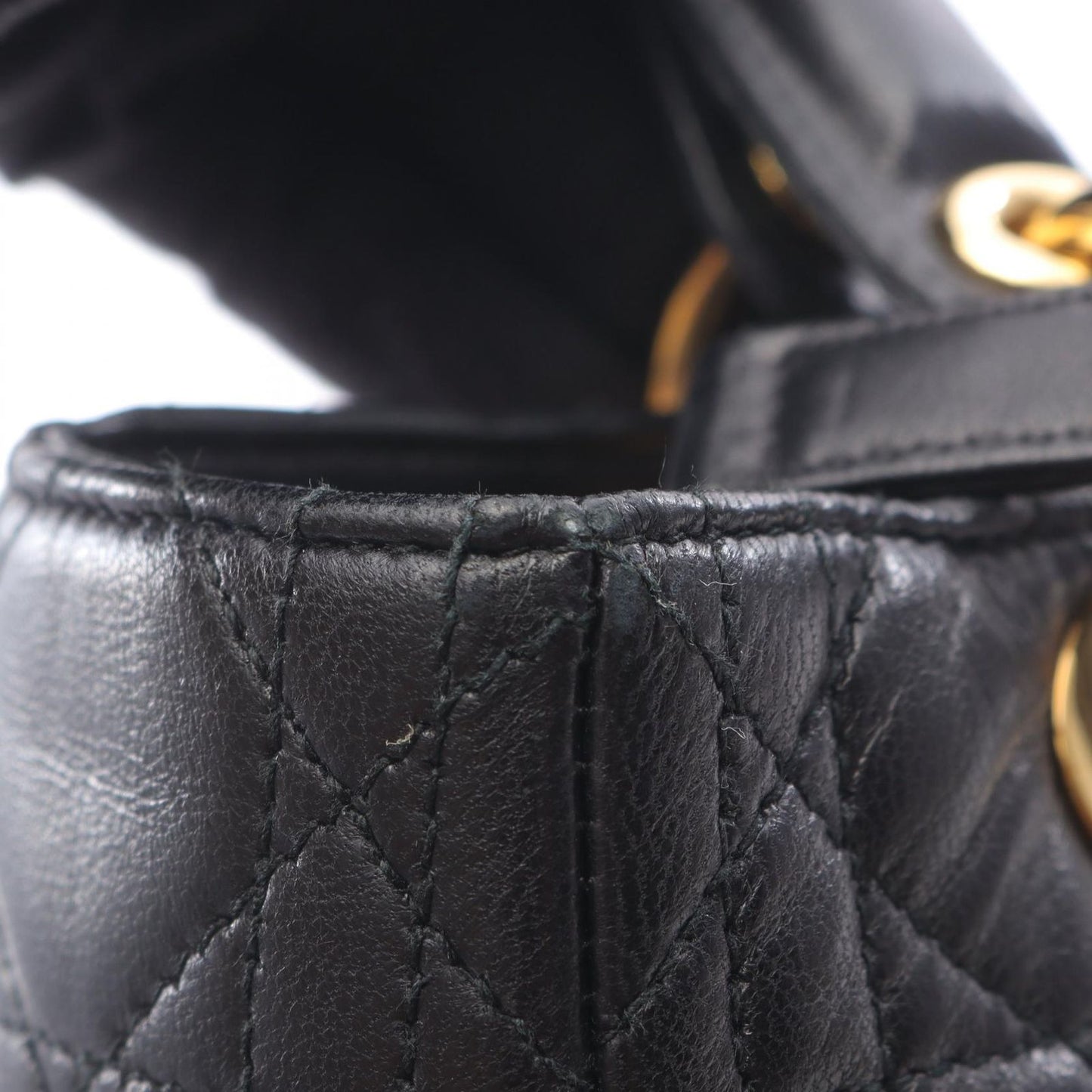 Dior Lady Dior Cannage Black Leather Handbag - Timeless Elegance