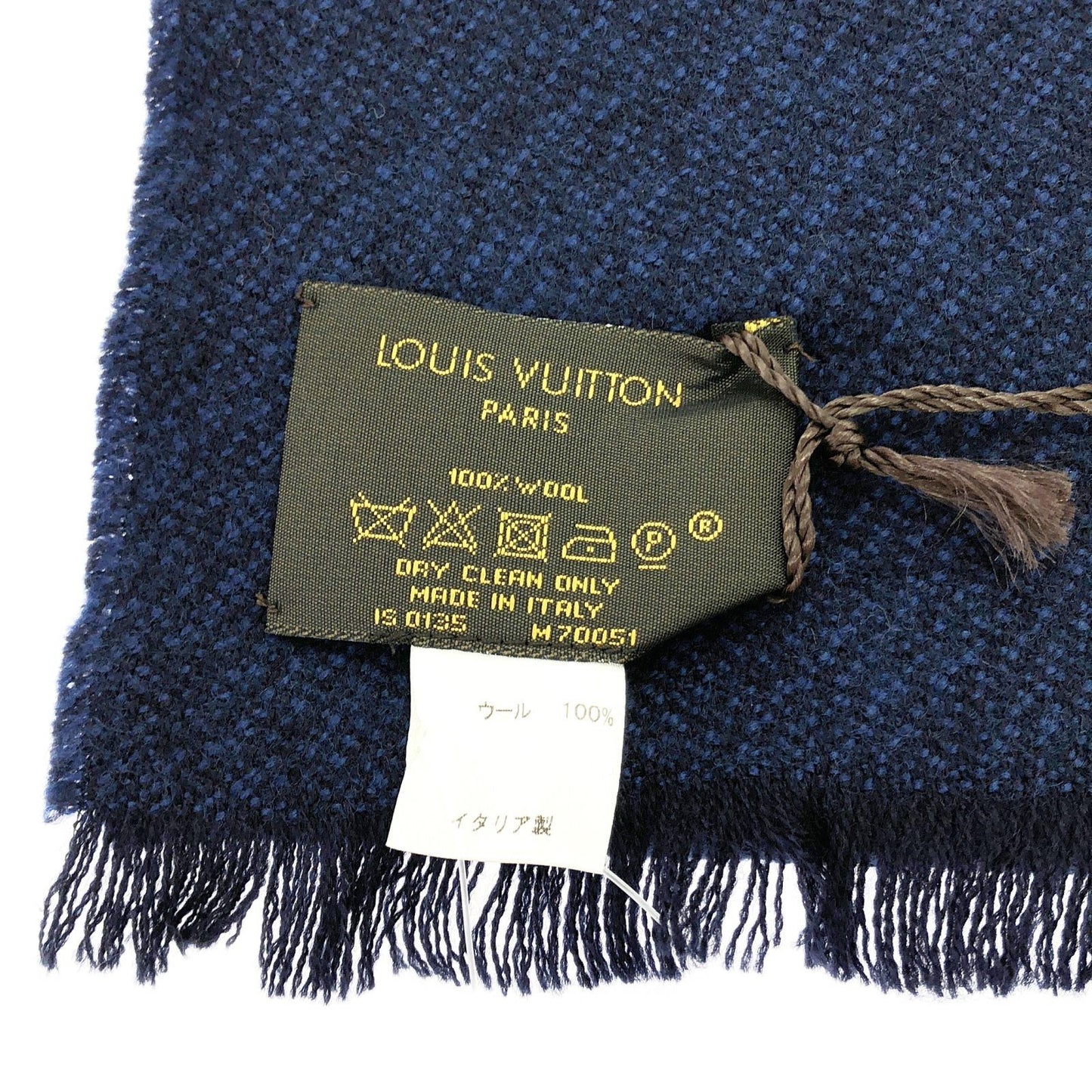Louis Vuitton Navy Wool Scarf - Timeless Elegance