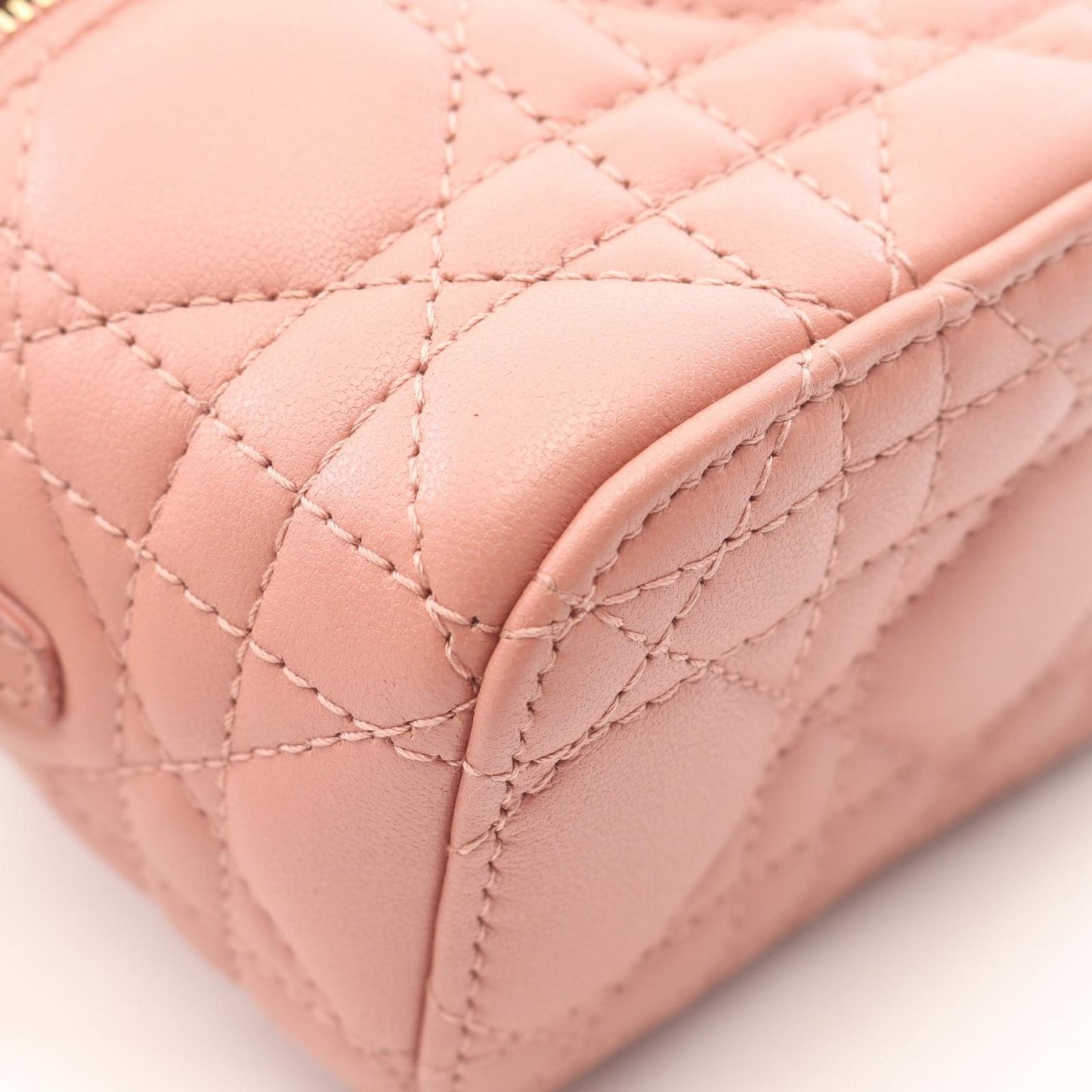 Dior Lady Dior Micro Vanity Bag in Mauve Pink Leather