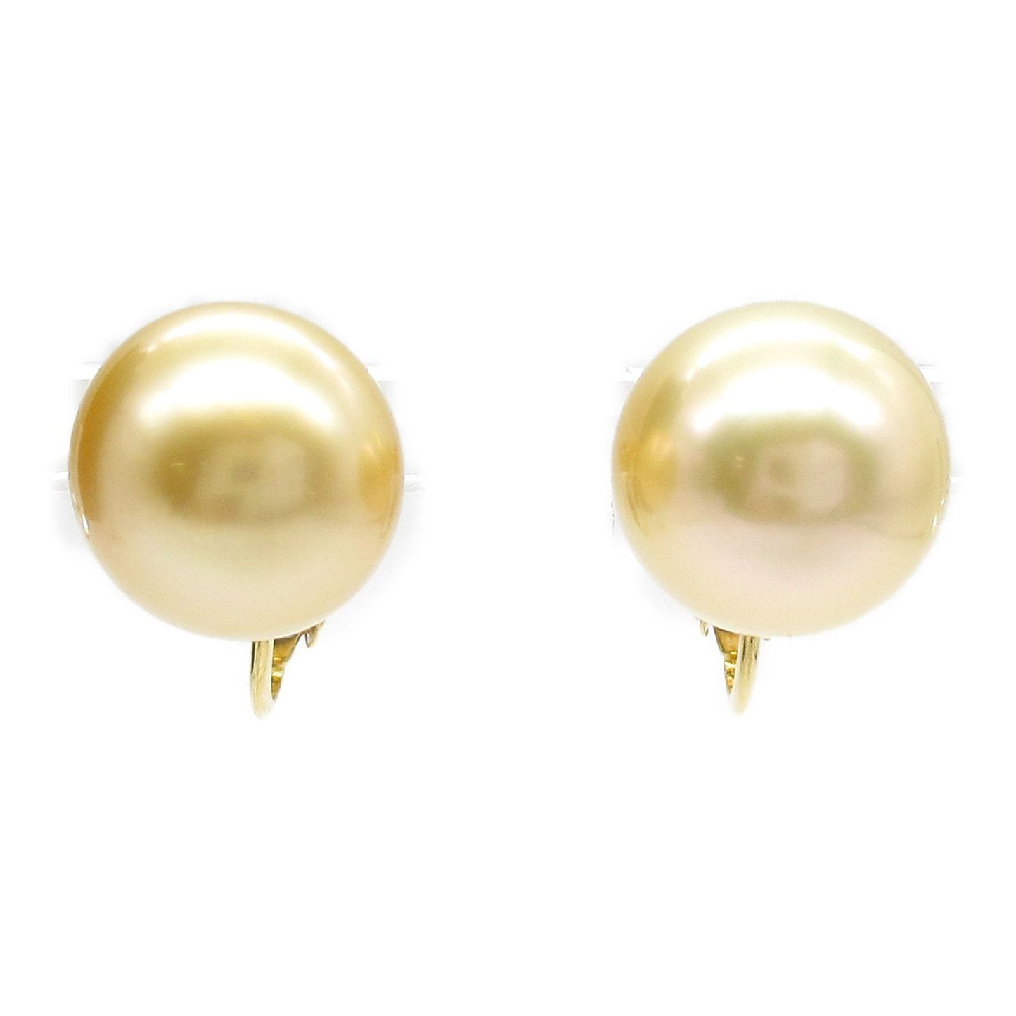 Elegant K18 Yellow Gold Pearl Earrings - Timeless Luxury