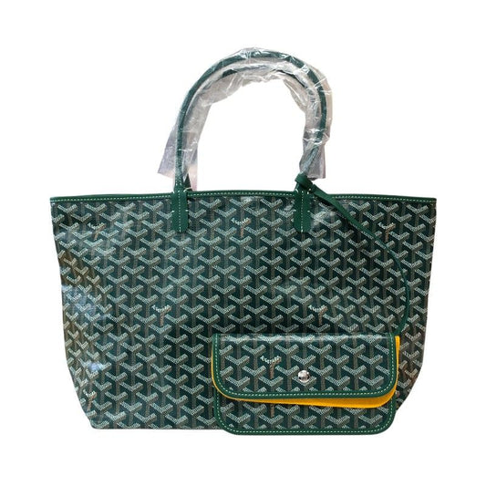 GOYARD Saint Louis PM Green Goyardine Canvas Unisex Handbag