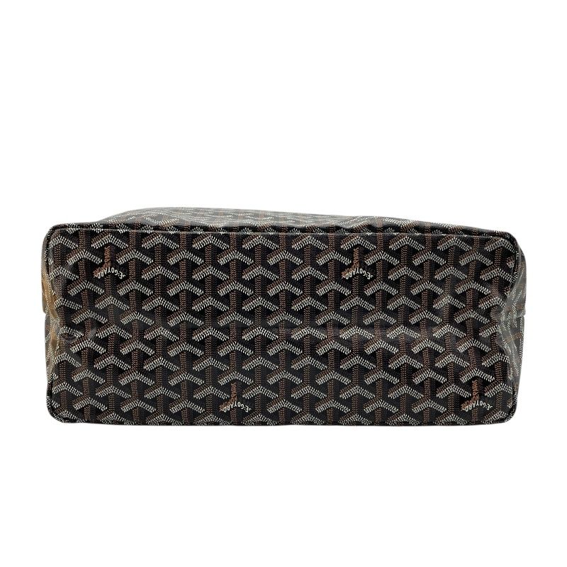 GOYARD Saint Louis PM Black Goyardine Canvas Unisex Tote Bag