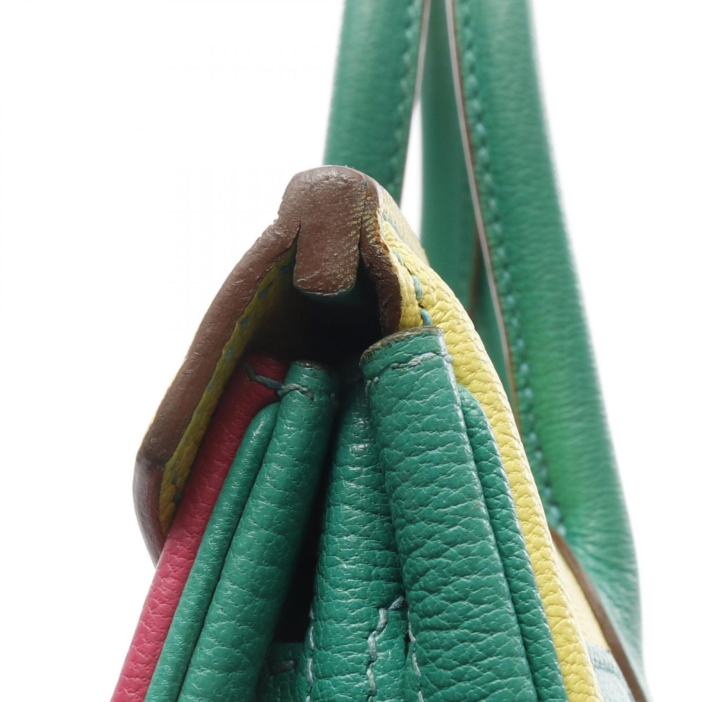 HERMES Birkin 30 Handbag in Shocking Pink, Lime & Mint