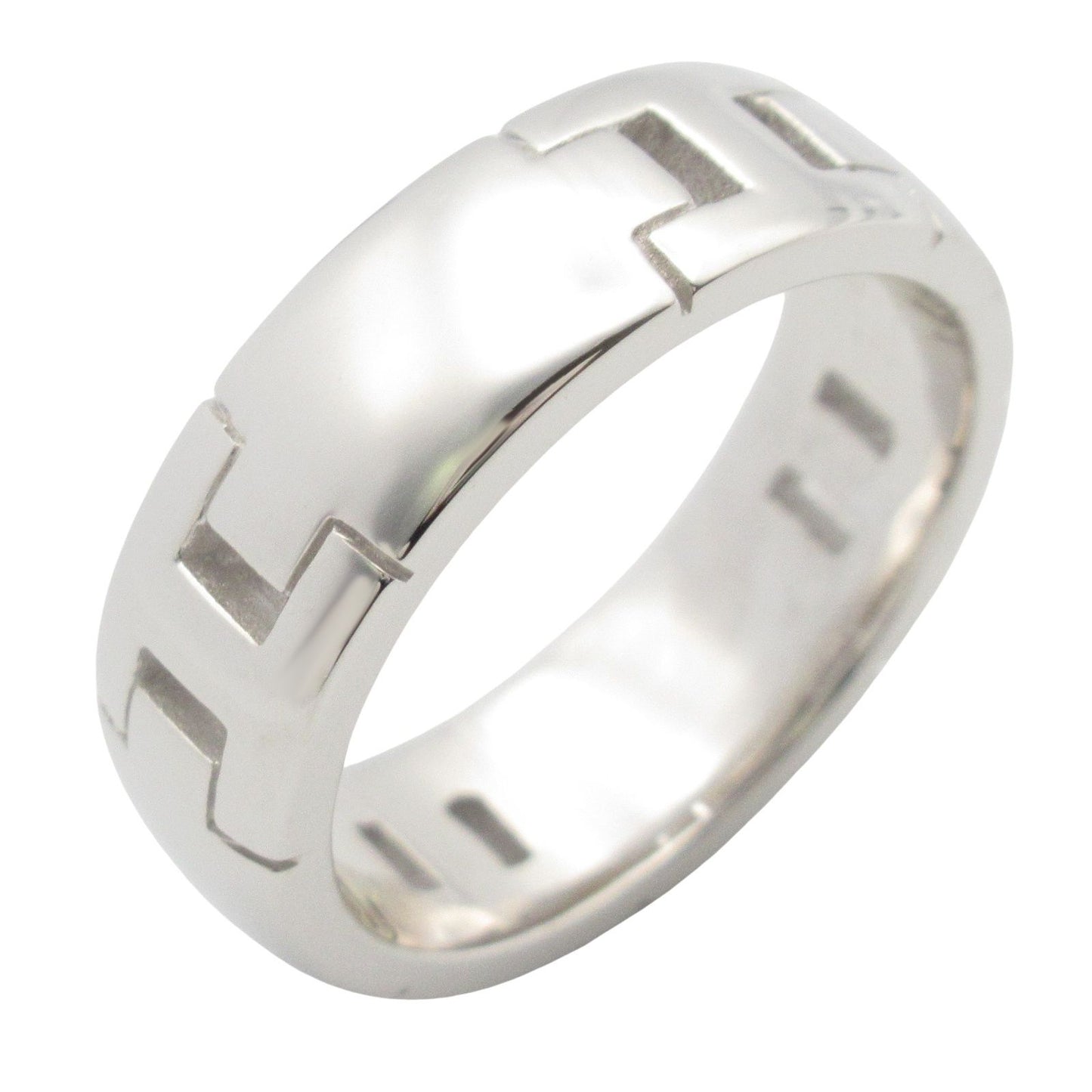 HERMES Hercules Ring in K18 White Gold - Unisex Elegance