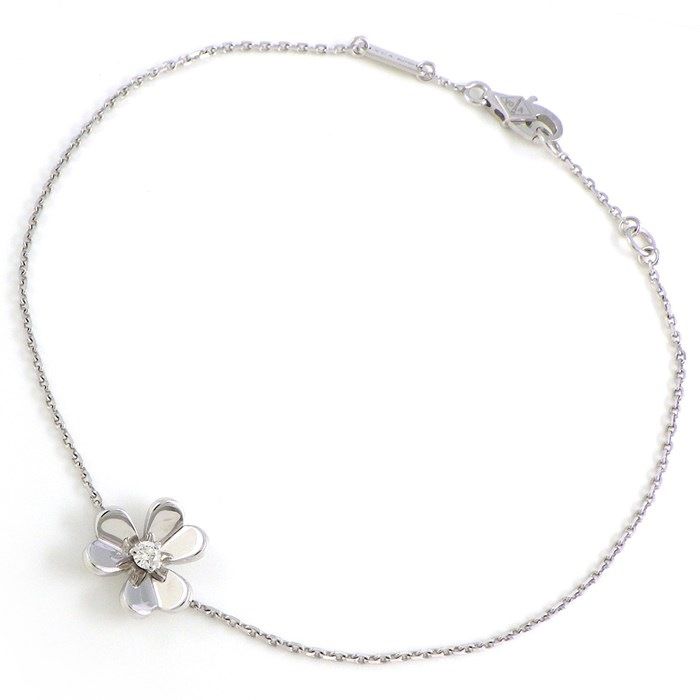 Van Cleef & Arpels Frivole Mini Bracelet with Diamond in K18 White Gold