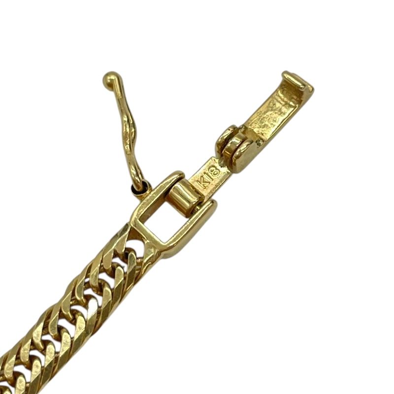 Exquisite K18 Gold 6-Sided Double Figaro Bracelet