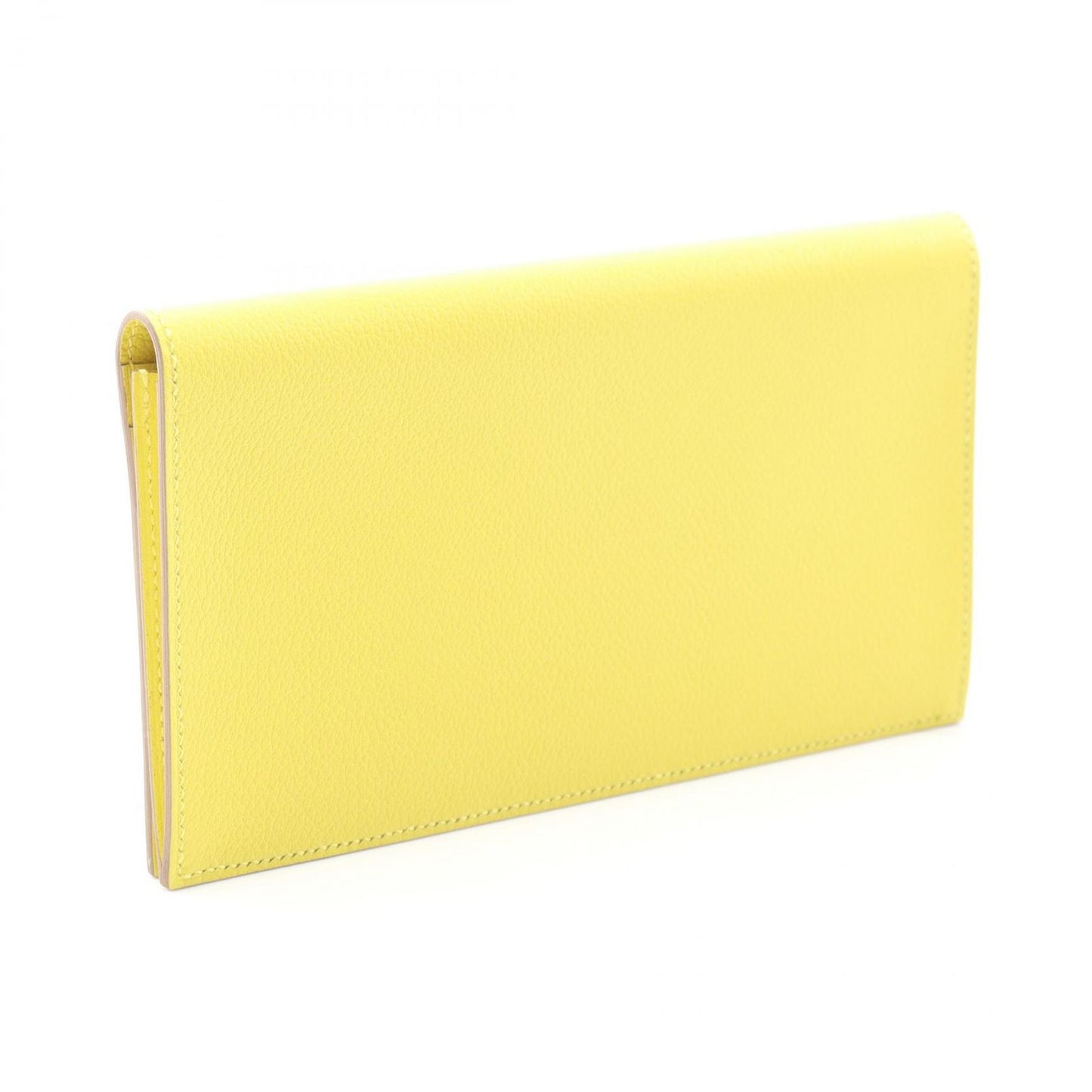 HERMES MC2 Fleming Soufflé Bi-Fold Wallet - Exquisite Yellow Elegance