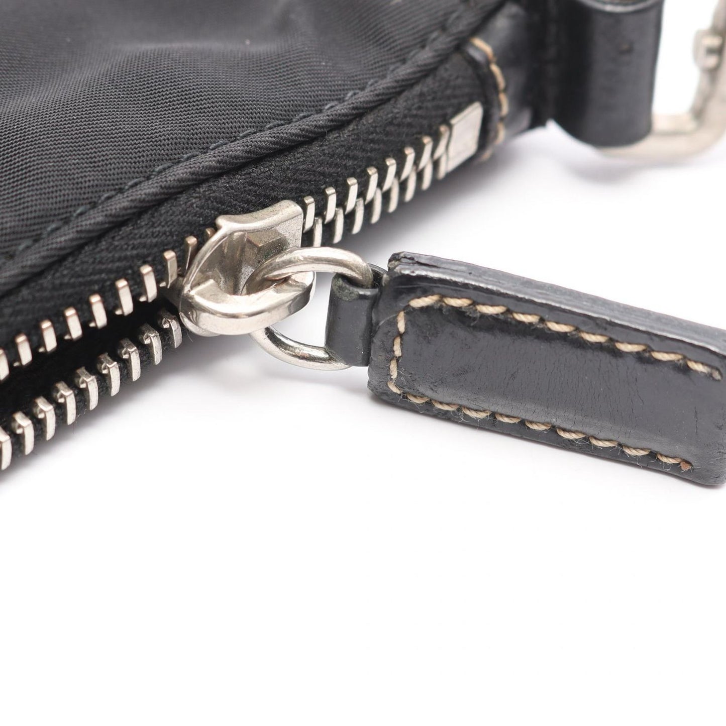 PRADA Black Nylon & Leather Shoulder Bag - Timeless Elegance