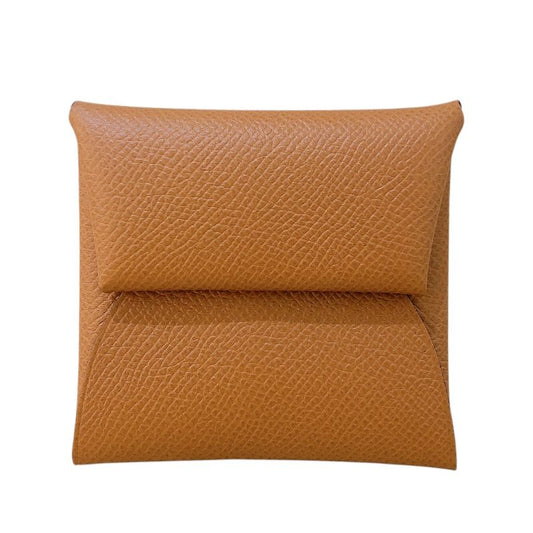 HERMES Bastia Coin Case in Gold with Silver Hardware - Unused Luxury