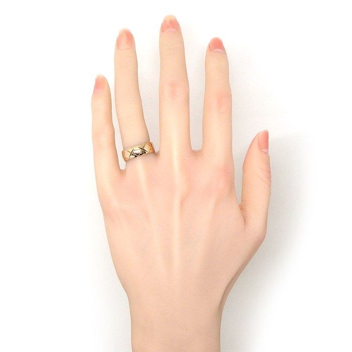 Chanel Coco Crush Medium Ring in K18 Beige Gold - Size 10