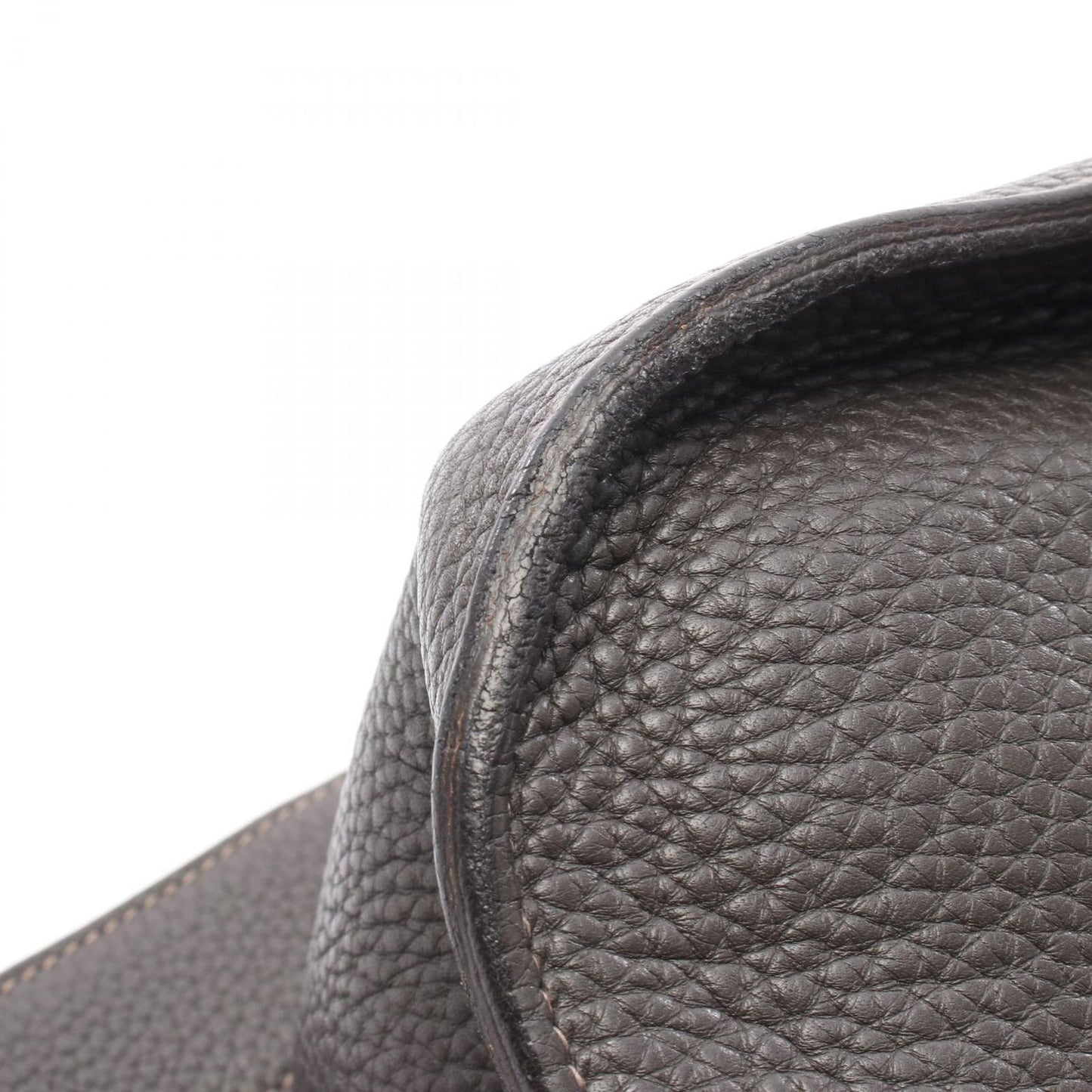 HERMES Gypsière 34 Verso Shoulder Bag in Graphite/Etaupe