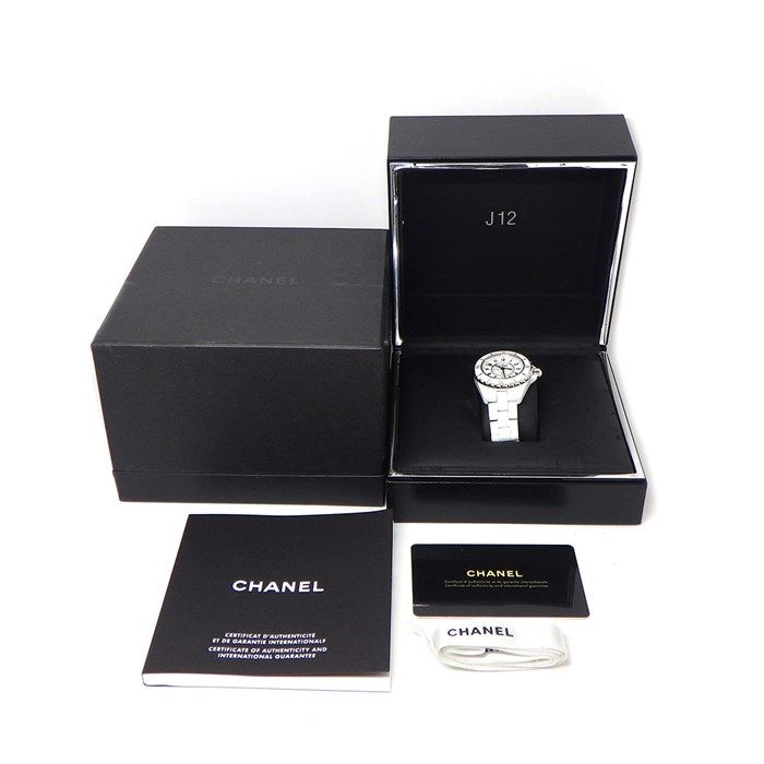 Chanel J12 H0968 White Ceramic & Stainless Steel Watch