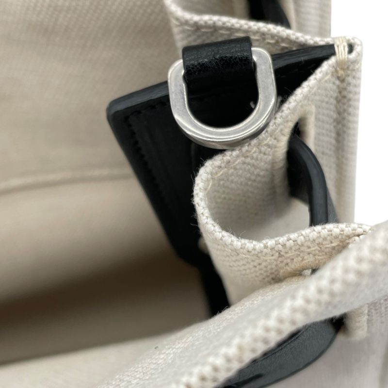 SAINT LAURENT Large Sac De Jour Tote in Natural/Black Canvas