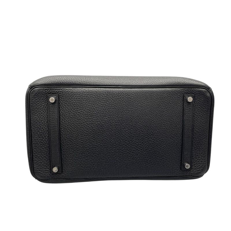 HERMES Birkin 35 Black Togo Leather Handbag with Silver Hardware