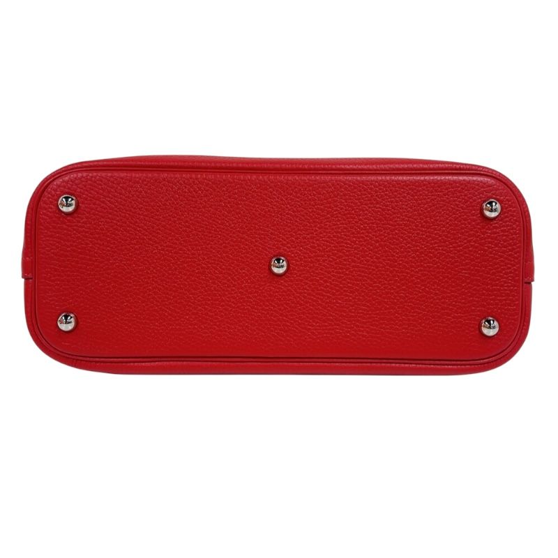 HERMES Bolide 31 Handbag - Rouge Kazak with Silver Hardware (2023)