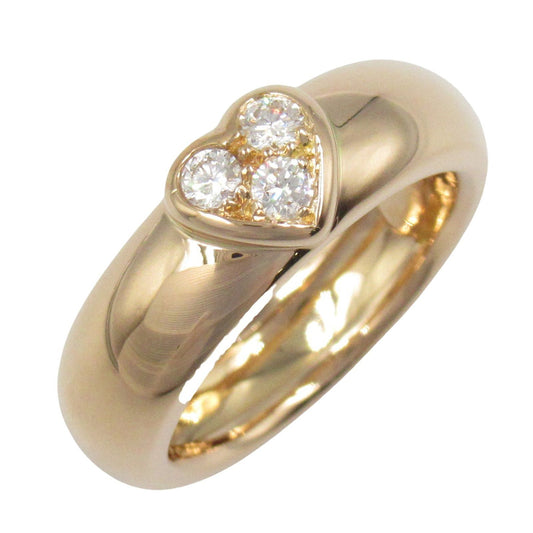 TIFFANY & CO Friendship Heart Ring in K18PG with Diamonds - Size 11.5