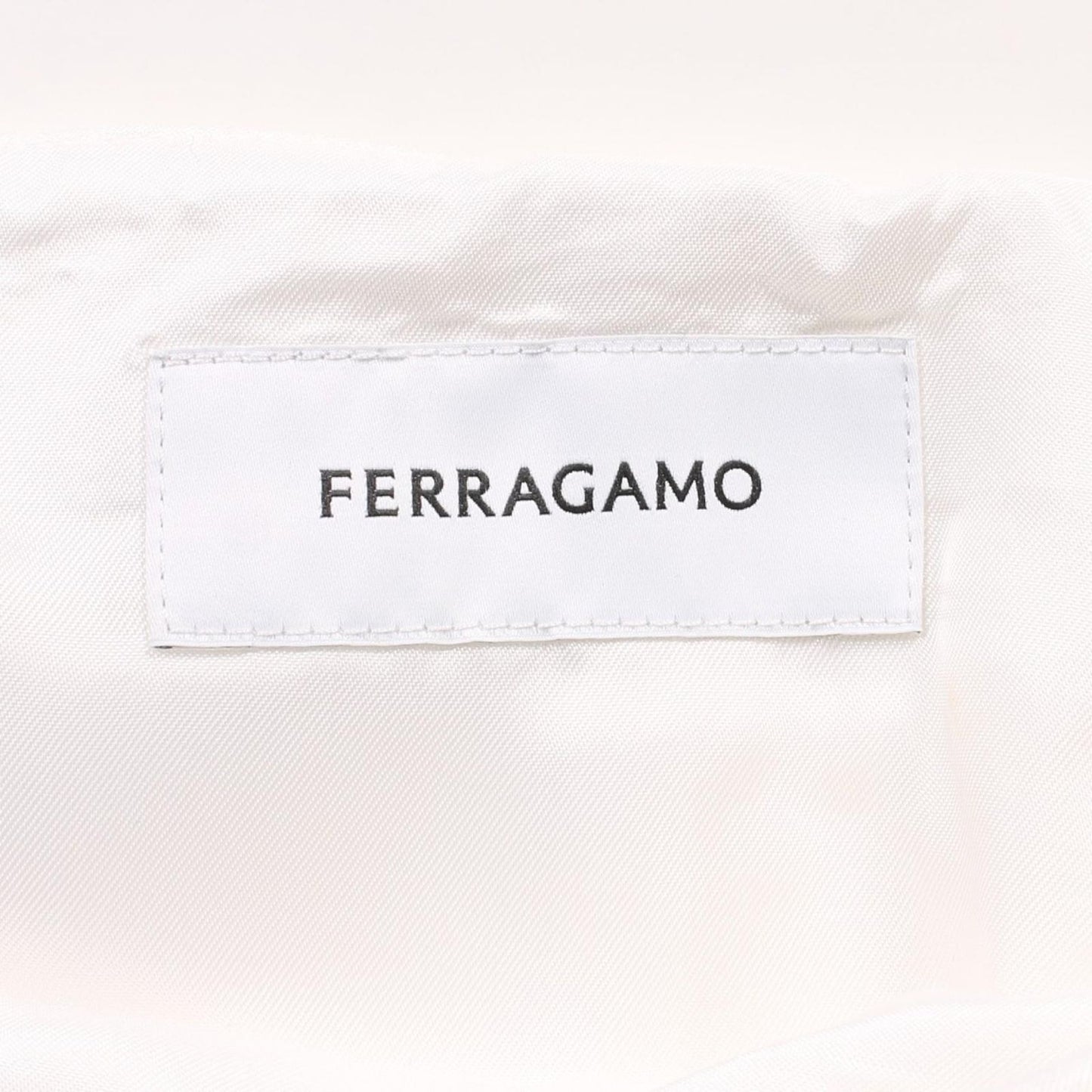 Salvatore Ferragamo Belt Motif White Rayon Skirt - Timeless Elegance