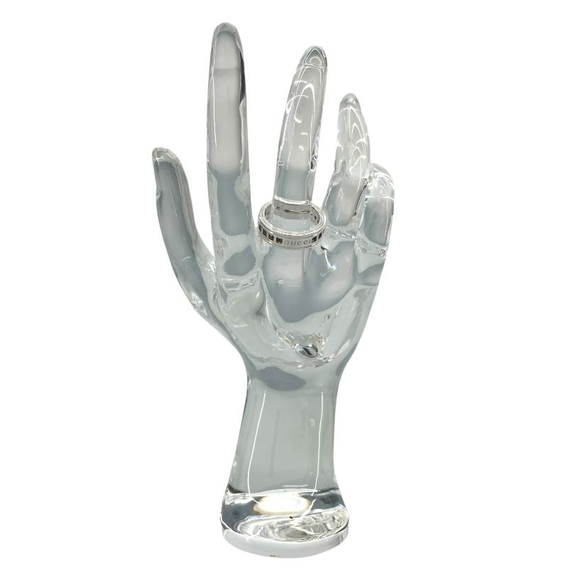 GUCCI K18WG Scroll Ring - Exquisite Silver Jewelry for Women