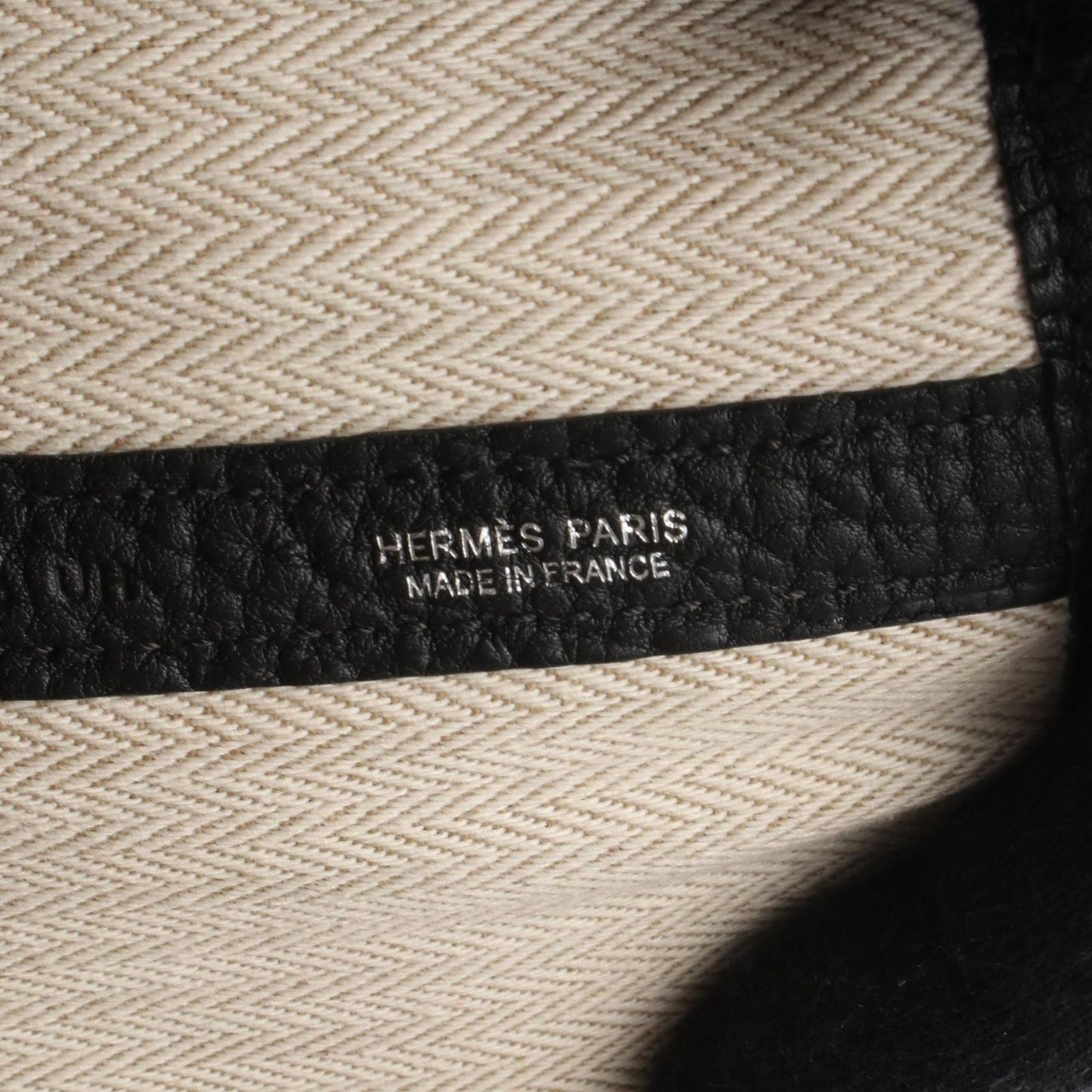 HERMES Garden Party PM Tote Bag in Black Leather - Timeless Elegance